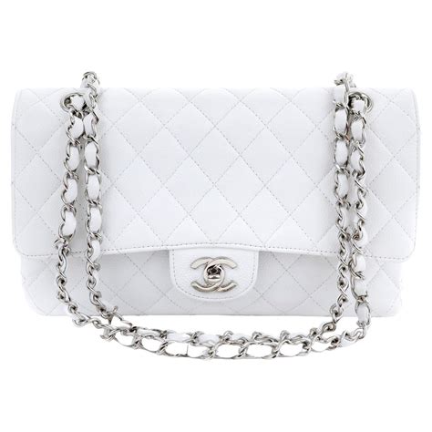 chanel white bag 2017|White Chanel shopping bag.